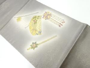 樽本伊勢蔵　櫛・簪模様袋帯